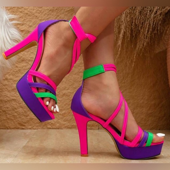 Cute colourful heels. New. - Picture 3 of 3